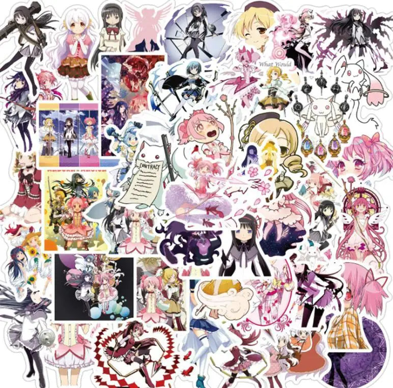 Puella Magi Madoka Magica Stickers Waterproof Skateboard Suitcase 10/30/50pcs