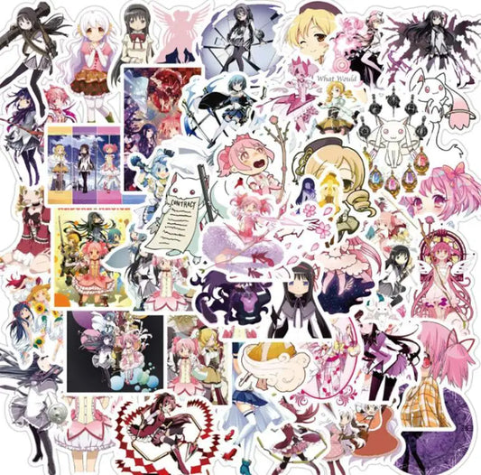 Puella Magi Madoka Magica Stickers Waterproof Skateboard Suitcase 10/30/50pcs