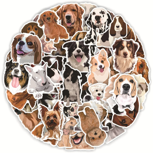 Cute Dog Stickers 10/30/50pcs Cartoon Animal Decals Waterproof for Kids