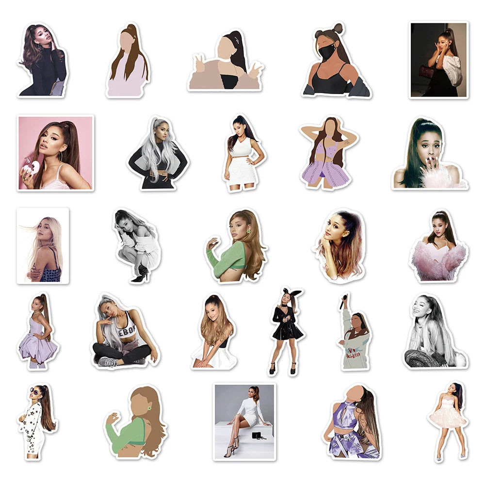 10/30/50pcs Singer Ariana Grande Sticker Packs