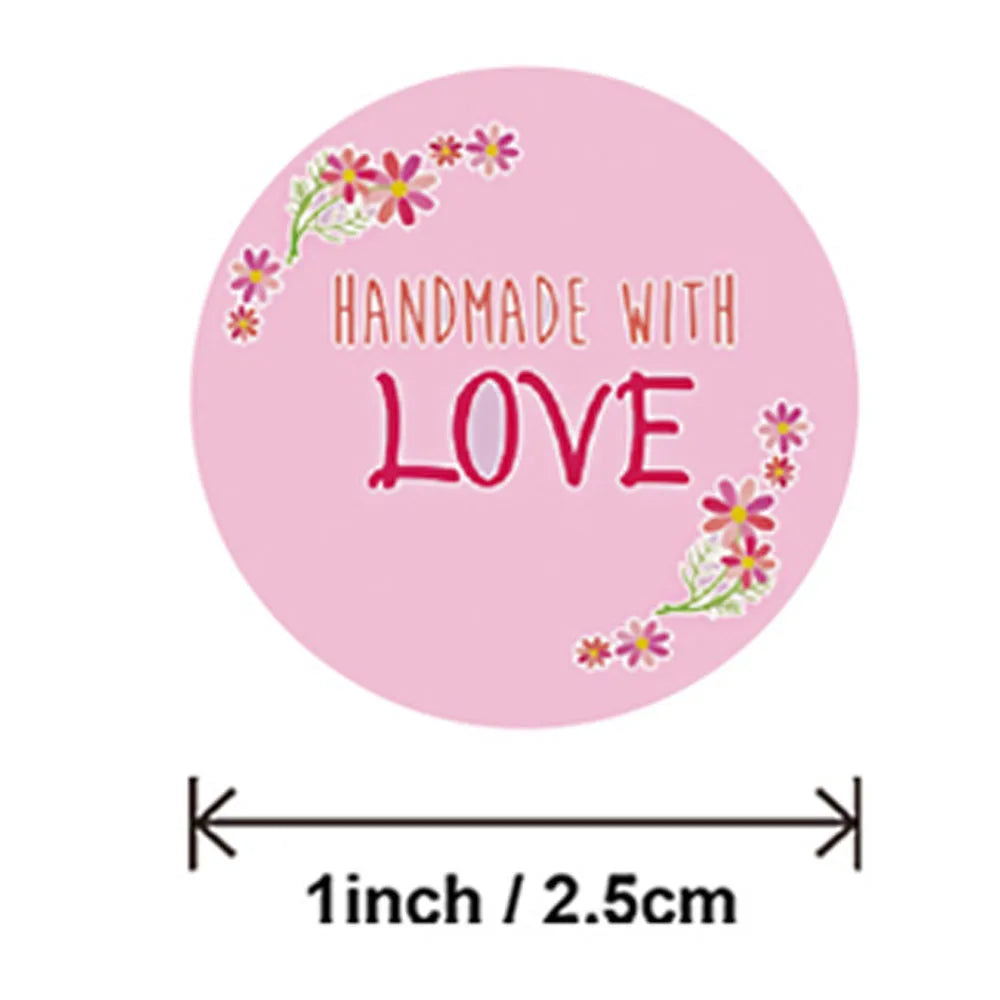 100-500pcs Love Shaped Label Sticker Scrapbooking Gift Packaging Seal Birthday Party Wedding Supply Stationery Sticker