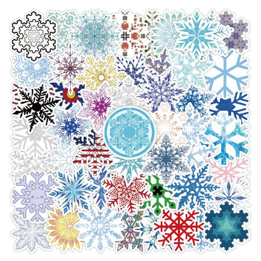Snowflake Stickers Christmas Decoration Waterproof Decals for Laptop Phone Car Wall