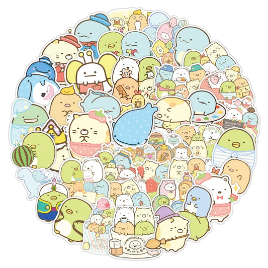 Sumikko Gurashi Stickers: 10/30/50/100pcs Cartoon DIY Scrapbook Luggage Decor