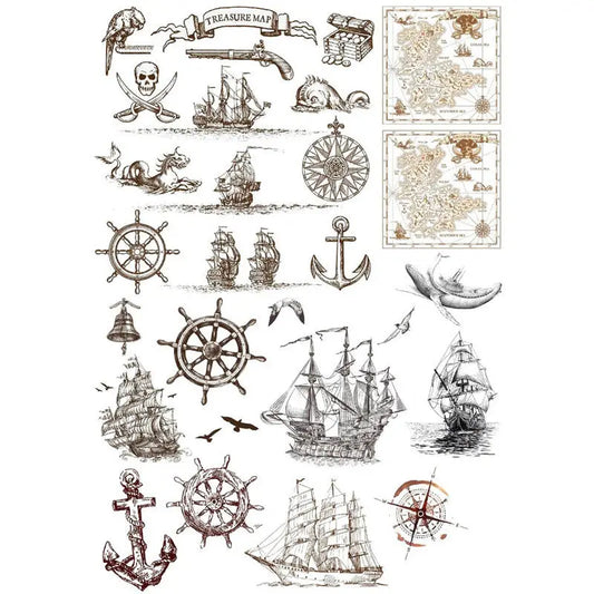 2 pcs/lot Retro Pirate Boat Anchor Scrapbook Book Journal Stationery Stickers Planner Diary School Office Craft Supplies