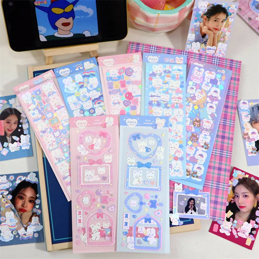 Korean Cute Animal Stickers for Scrapbook & Planner