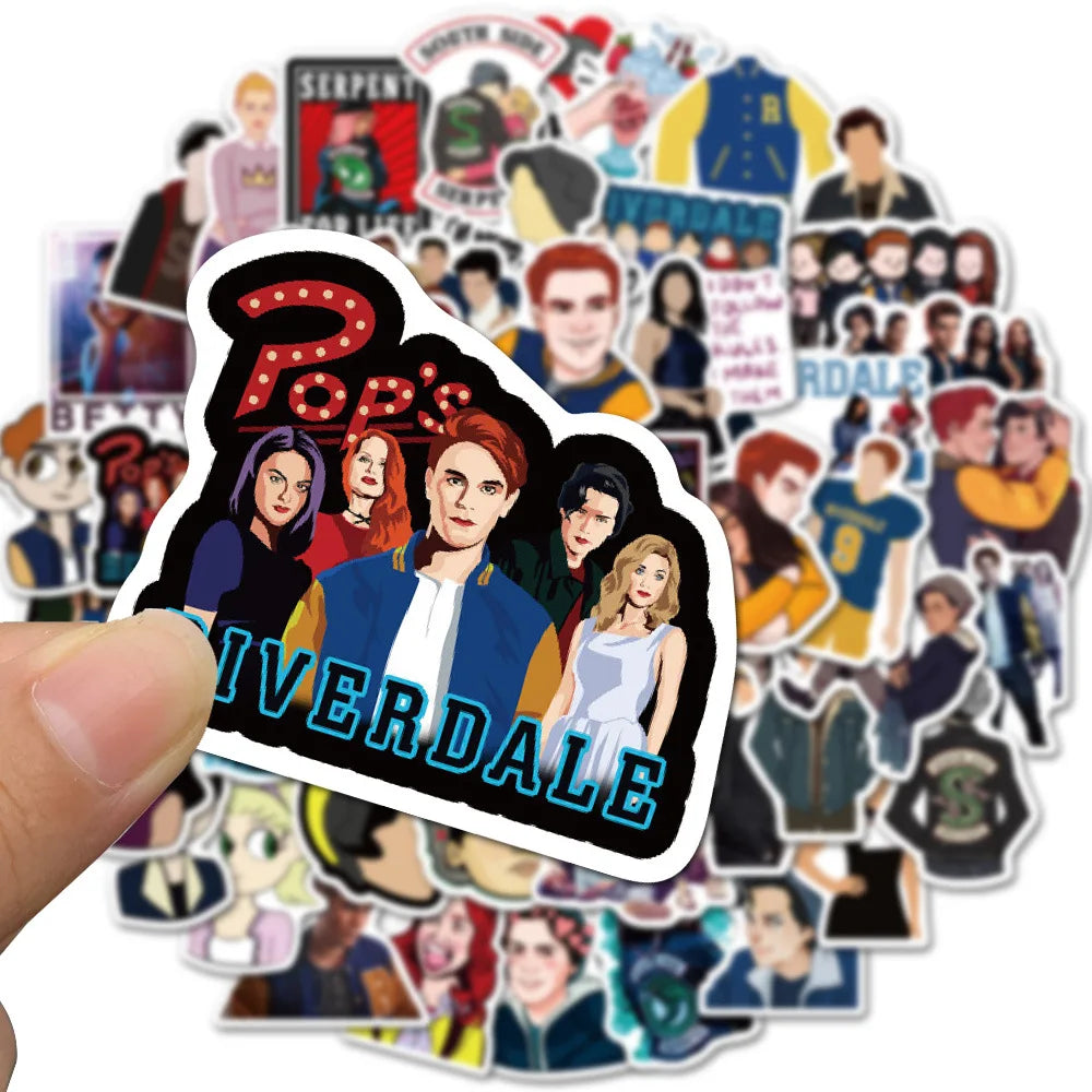 10/30/50/100PCS TV Series Riverdale Waterproof Stickers Skateboard Guitar Laptop Luggage Phone Graffiti Decal Sticker For Kids