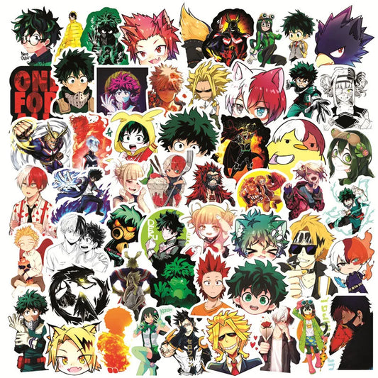 My Hero Academia Stickers: Laptop, Luggage, Car, Wall, Water Cup, 10/30/50/100pcs