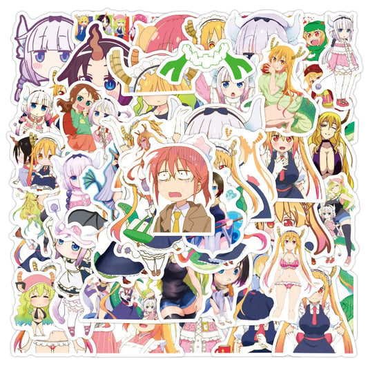 Miss Kobayashi's Dragon Maid Stickers - 10/30/50PCS Cartoon Decals for Luggage, Laptop, Bike, Kid Gift