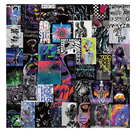 40PCS Harajuku Graffiti Stickers for Motorcycle, Skateboard, Notebook, Suitcase