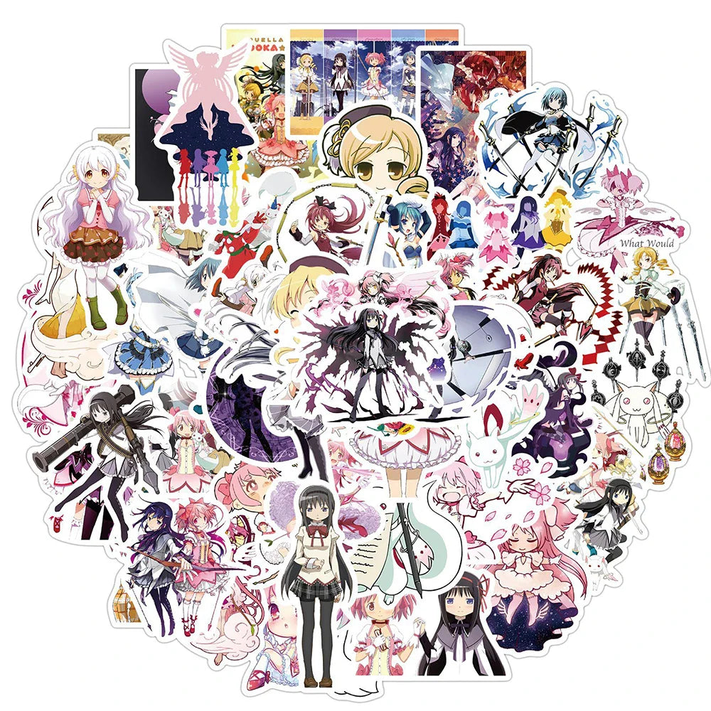 Puella Magi Madoka Magica Anime Stickers Decals for Motorcycle Luggage Guitar Skateboard