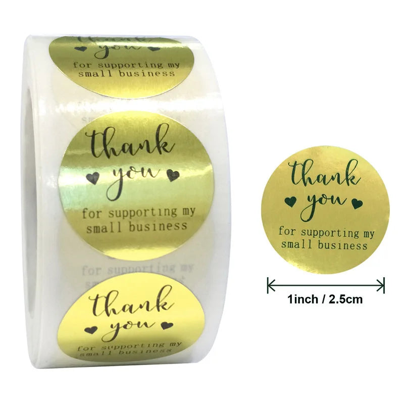 500 Labels Per Roll Thank You Sticker For Seal Label Scrapbooking Christmas Sticke Decoration Sticker Stationery Sticker