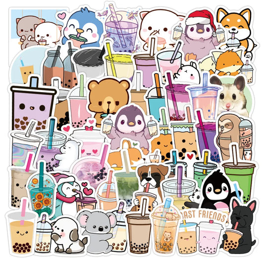 Cute Animal Cartoon Stickers 10/30/50PCS Waterproof for Phone Laptop Luggage Bike