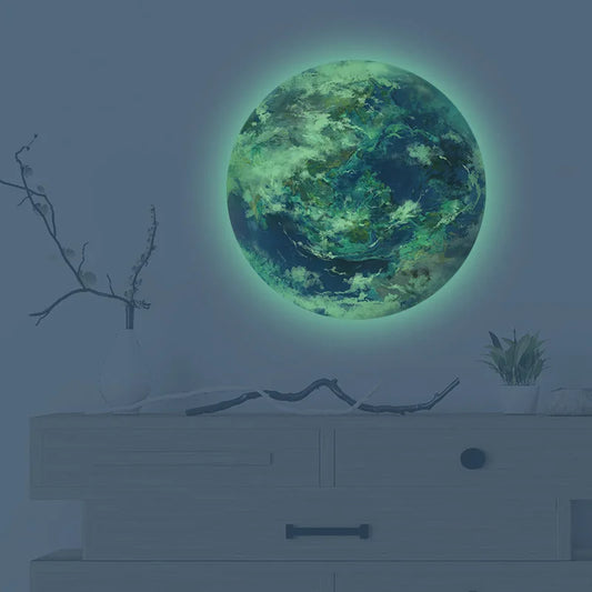 Glow in the Dark 3D Earth Wall Sticker for Kids Room Decor