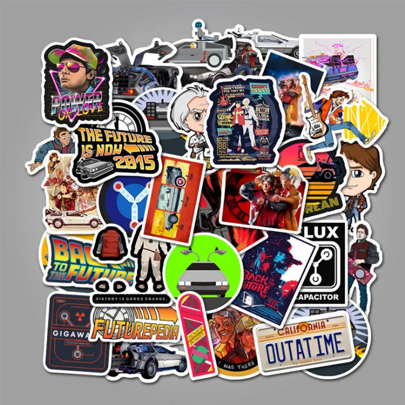 10/30/50pcs  American Science Fiction Back To The Future  Graffiti  Stickers  Snowboard Laptop Luggage Fridge Car Decal Home