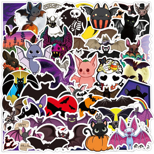Animal Bat Stickers 10/30/50PCS Waterproof Laptop Guitar Luggage Skateboard Phone Decals