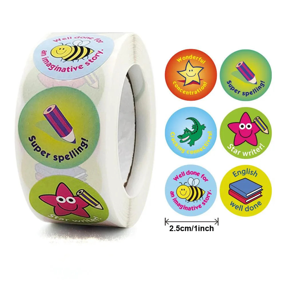 500 Pcs Reward Stickers Motivational Stickers Roll For Kids For School Reward Students Teachers Cute Animals Stickers Labels