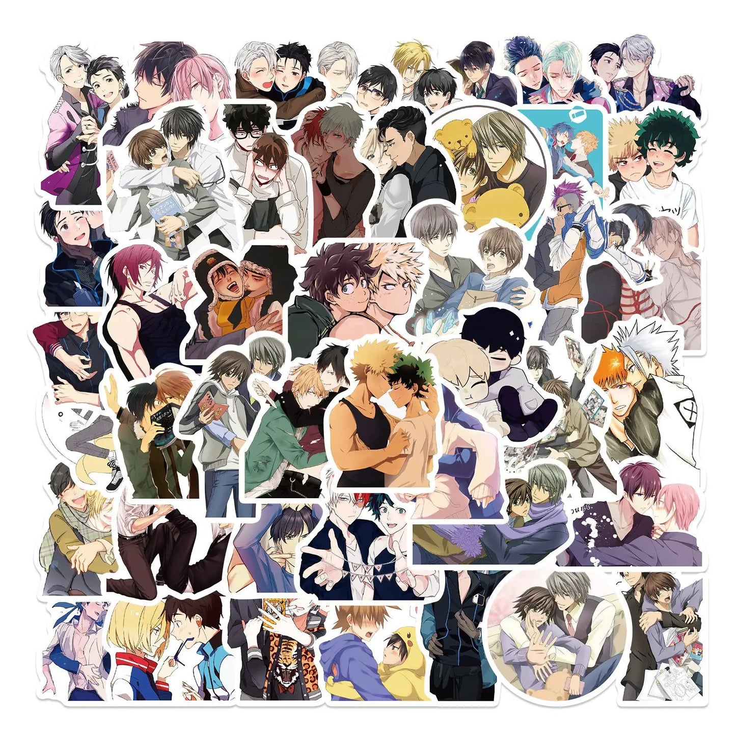 BL Anime Graffiti Stickers Pack - Cute Cartoon Decals for Laptop & Scrapbook