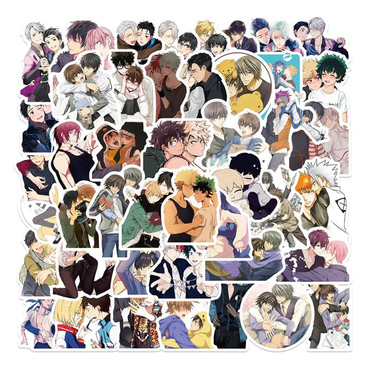 BL Anime Graffiti Stickers Pack - Cute Cartoon Decals for Laptop & Scrapbook