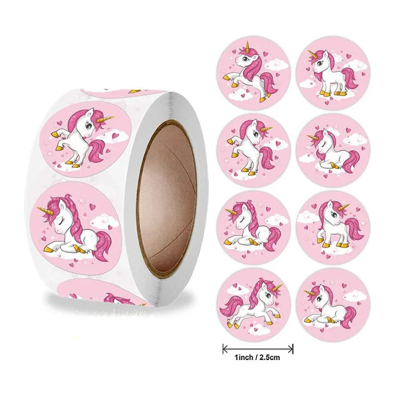 500 Stickers/roll Teacher Rewards And Encourages Children's Toys, Holiday Decoration, Animal Stickers Seal Stickers