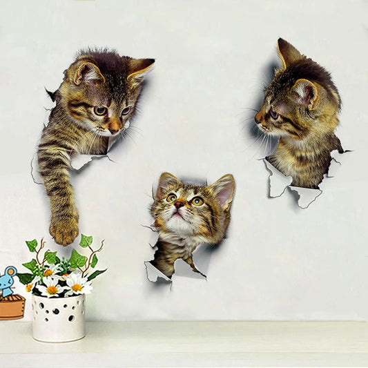 3D Cat Wall Sticker Vinyl Decal Home Decor Art Poster