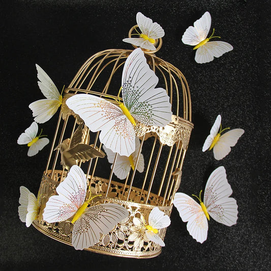 3D Butterfly Wall Stickers - 12Pcs Set for Home Decor, Wedding, Fridge Magnets