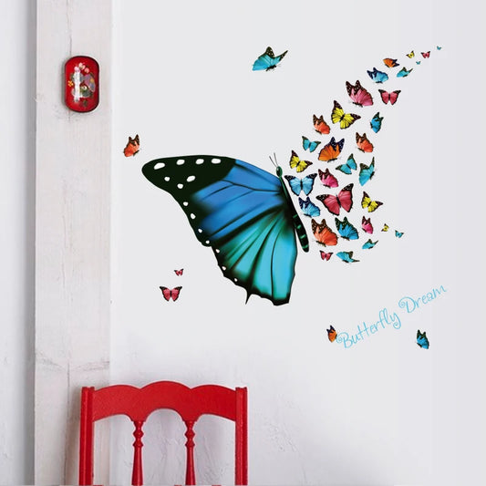 Butterfly Wall Stickers for Home Decoration - Removable Art Decals for Living Room & Bedroom Decor