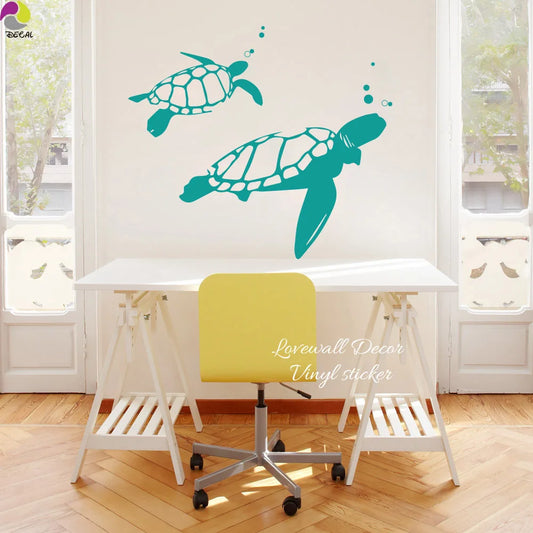 Cartoon Turtle Wall Sticker Nursery Ocean Animal Decal