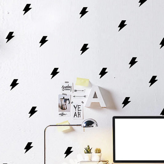 Tiny lightnings pattern wall decal ,Mini Lightning Decal Sticker kids baby room decor , 35 pcs per set