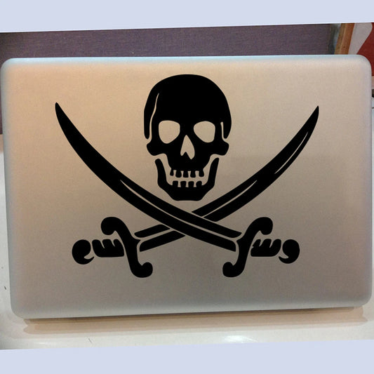 Pirate Skull Decal Sticker for Laptop, Car, Wall, Kids Room Decor