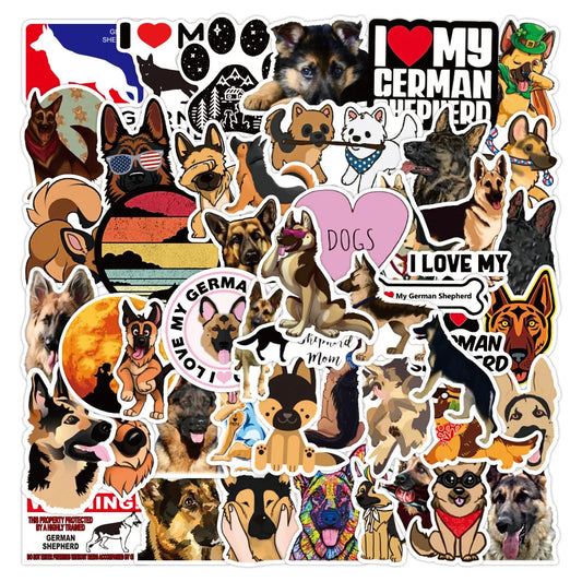 Animal Dog Stickers Pack - Waterproof Decals for Laptop, Guitar, Luggage, Phone, Bike, Fridge, Kids Toys
