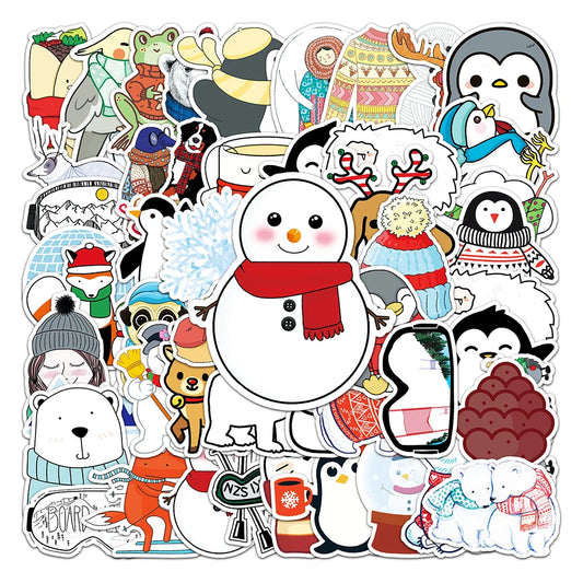 Cute Animal Cartoon Stickers - 10/30/50PCS for Laptop, Scrapbook, Guitar, Fridge, Phone, Kids