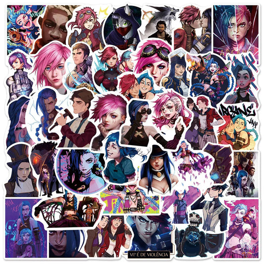Arcane Anime Game Stickers Decals for Skateboard Laptop Bike Car