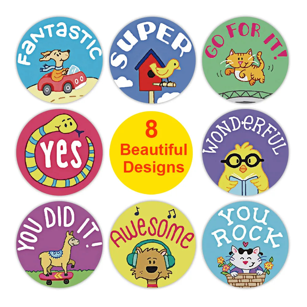 500pcs Animals Cartoon Stickers For Kids Classic Toys Sticker School Teacher Reward Sticker Various Styles Designs Pattern