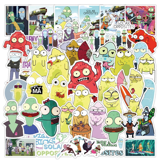 Solar Opposites Stickers 10/30/50PCS for Skateboard, Phone, Laptop, Luggage, Graffiti, Kids Toy