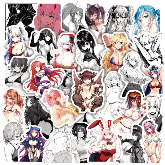 Anime Hentai Bunny Girl Waifu Stickers Waterproof Decals (10/30/50/100pcs)