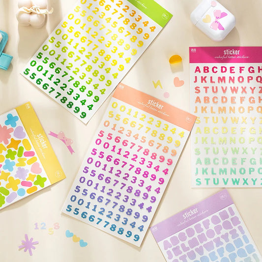 Kawaii Alphabet & Number Stickers for Scrapbooking