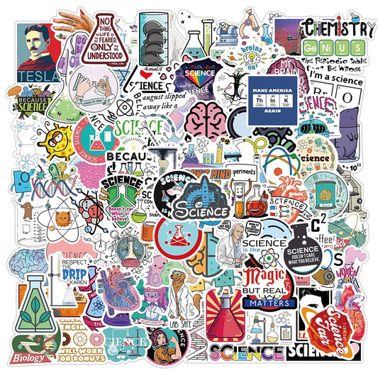 Science Lab Stickers Waterproof Decals for Laptop Guitar Luggage