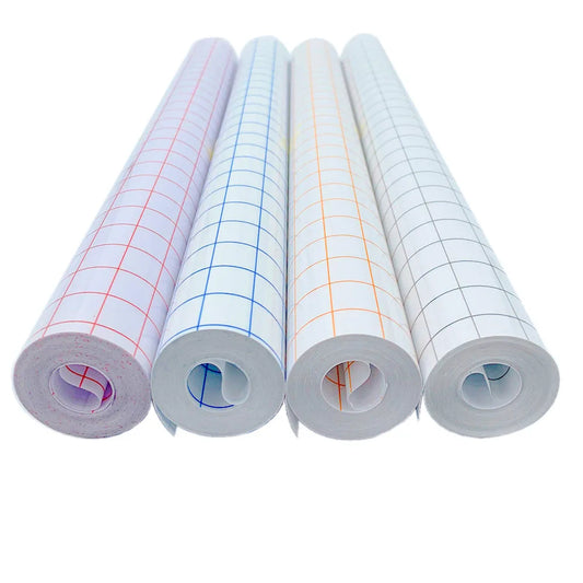12"x 16FT Mid Tack Adhesive Clear Application Transfer Paper Tape Sign Vinyl 4 Assorted Colors Sticker Cutting Craft Decals DIY