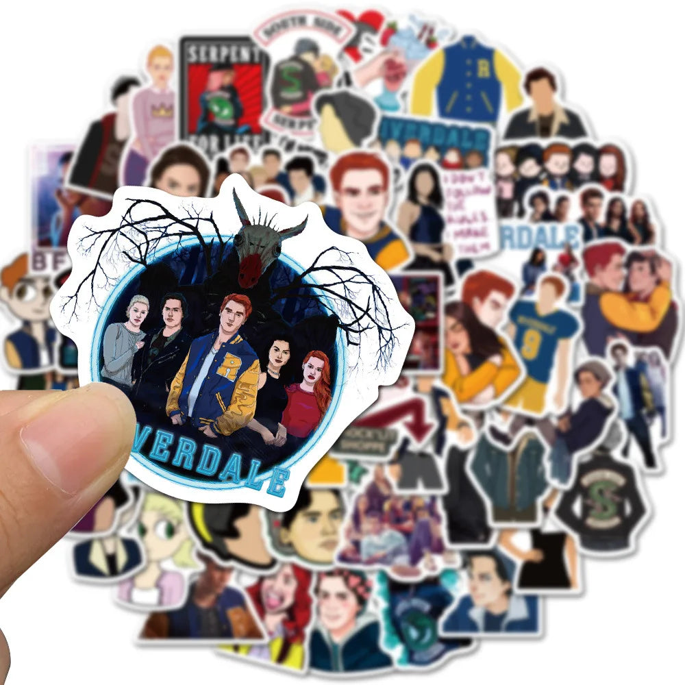 10/30/50/100PCS TV Series Riverdale Waterproof Stickers Skateboard Guitar Laptop Luggage Phone Graffiti Decal Sticker For Kids