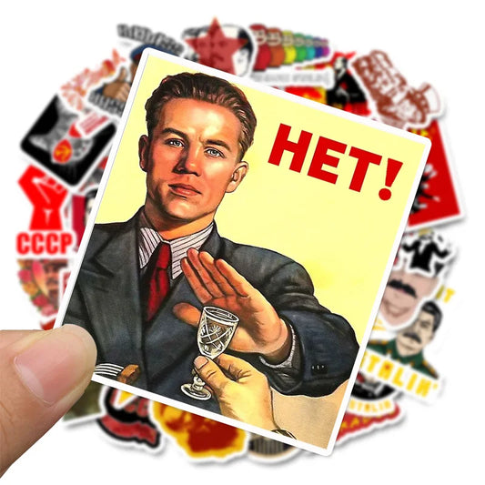 10/30/50PCS/Pack Mixed Soviet Union Stalin USSR CCCP HET Stickers Skateboard Luggage Laptop Guitar Graffiti Retro Decal Sticker