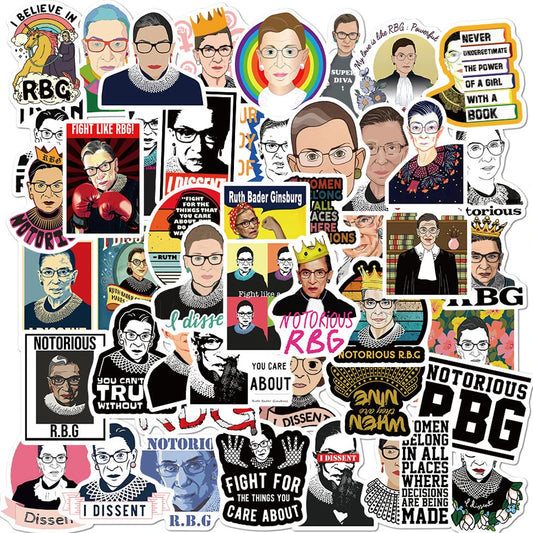 RBG Stickers Pack: Laptop, Luggage, Skateboard, Car, Guitar, Waterproof Decals