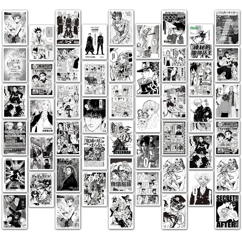 10/30/50/100PCS Mix Anime Jujutsu Kaisen Hunter×Hunter Stickers Poster Graffiti Decal Laptop Phone Luggage Car Sticker for Kid