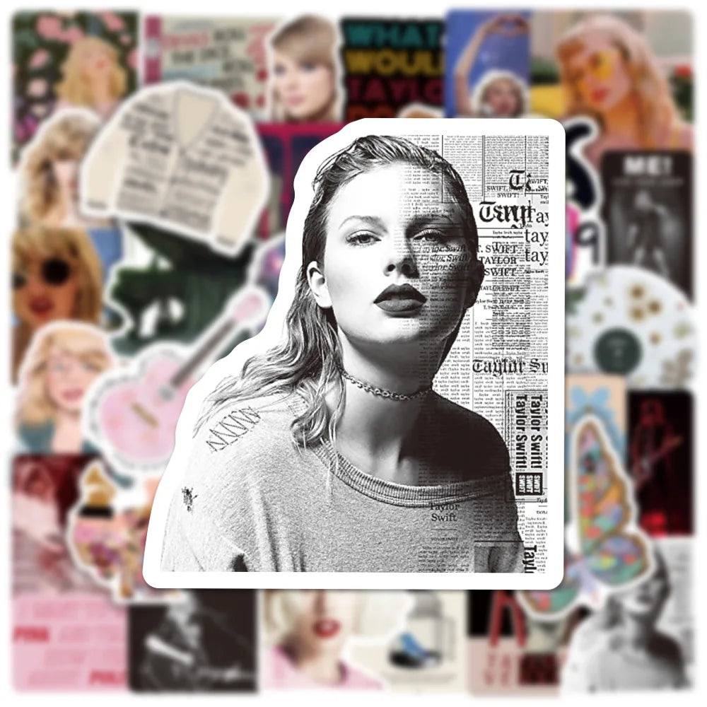 10/30/50PCS Alison Swift Taylor Stickers Folk Song Album Laptop Guitar Skateboard Phone Decals Cartoon Singer Stickers Kid Toy