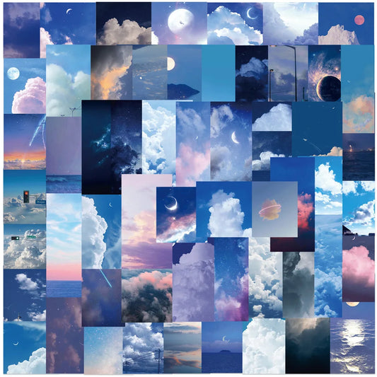 Starry Sky Aesthetic Stickers for Laptop, Luggage, Phone, Diary, Scrapbooking, Kid Toy - 10/30/50PCS
