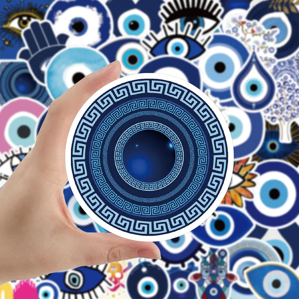 10/30/50pcs Turkish Evil Eye Graffiti Stickers Skateboard Guitar Laptop Motorcycle Luggage Bike Car Phone Cool Sticker Kid Toy