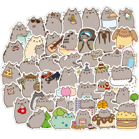 Kawaii Cat Stickers 10/30/50/100PCS Waterproof Decals for Guitar, Skateboard, Laptop, Phone