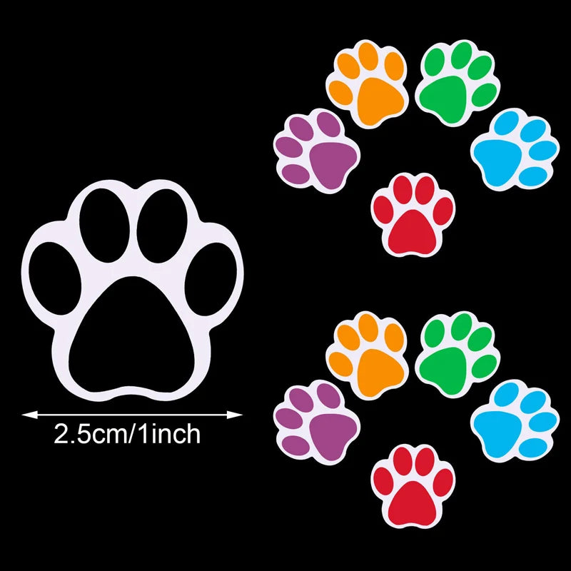 100-500pcs Cartoon Dog Paw Stickers Fridge Guitar Car Laptop Sticker Classic Tag Labels For Girls Notebook Scrapbook Stickers