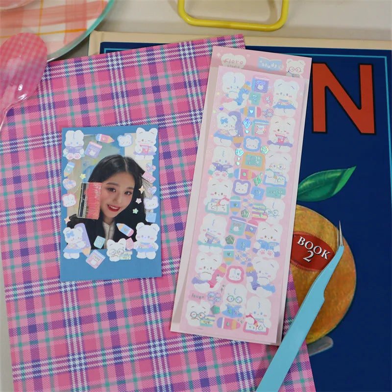 Korean Cute Animal Stickers for Scrapbook & Planner