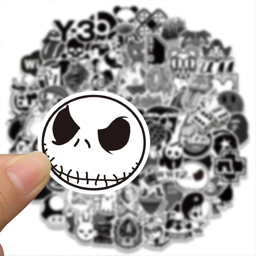 10/30/50/100pcs Cool Fashion Brand Logo Stickers Decals Skateboard Guitar Bike Laptop Motorcycle Luggage Car Waterproof Sticker