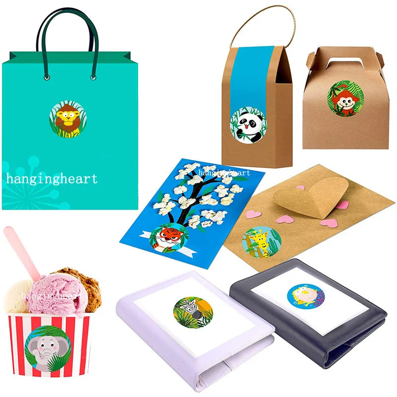 50-500pcs Animals Cartoon Stickers For Kids Classic Toys Sticker School Teacher Reward Sticker Various Styles Designs Pattern